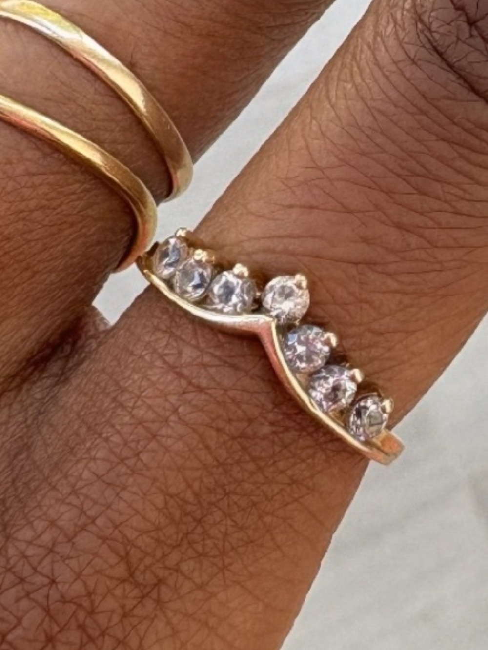 Solid 14K Yellow Gold & Zirconia Ring